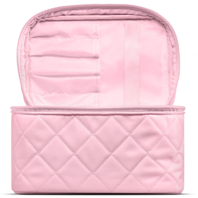 Gillian Jones Beautyboks i quiltet nylon - Pink